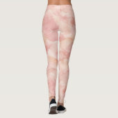 Weiches rosa modernes abstraktes Designmuster Leggings (Rückseite)