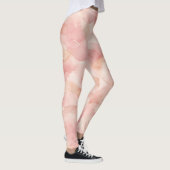 Weiches rosa modernes abstraktes Designmuster Leggings (Rechts)
