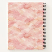 Weiches Rosa modernes abstraktes Designmuster Notizblock (Rückseite)