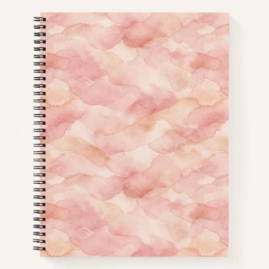 Weiches Rosa modernes abstraktes Designmuster Notizblock (Vorderseite)