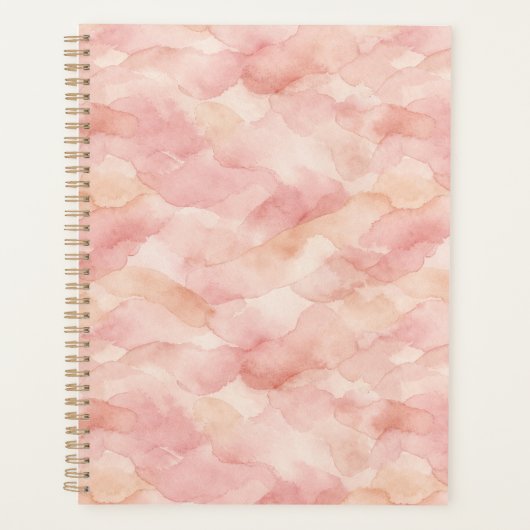 Weiches Rosa modernes abstraktes Designmuster Planer (Vorderseite)