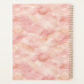 Weiches Rosa modernes abstraktes Designmuster Planer (Rückseite)