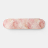 Weiches Rosa modernes abstraktes Designmuster Skateboard (Horizontal)
