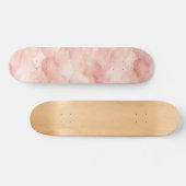 Weiches Rosa modernes abstraktes Designmuster Skateboard (Horizontal)