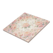 Weiches Rosa Pfingstrosen-Blumenmuster Fliese (Seite)