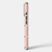 Weiches rosa Rastermuster mit Korallenakzent Case-Mate iPhone Hülle (Rückseite / Links)