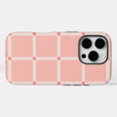 Weiches rosa Rastermuster mit Korallenakzent Case-Mate iPhone Hülle (Rückseite (Horizontal))
