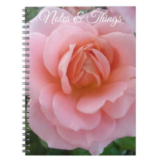 Weiches Rosa-Rosen-Blumen-Notizbuch Notizblock
