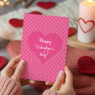 Weiches Rosa-Rot-Herzen-Lieb-Dich-Valentinskarte Feiertagskarte