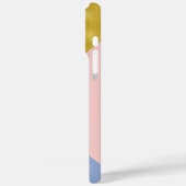Weiches rosa Singrün-und Imitat-Gold mit Monogramm Case-Mate iPhone Hülle (Rückseite / Links)