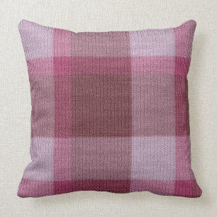 Weiches rosa Tartan-Kissen Kissen