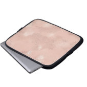Weiches Rosa Texturmuster Laptopschutzhülle (Vorne Knopf)