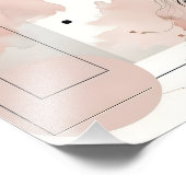 Weiches rosa und schwarzes geometrisches Poster (Ecke)