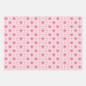 Weiches rosa und weißes Fliesenmuster Geschenkpapier Set (Vorderseite 3)