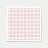 Weiches Rosa und weißes Gingham Serviette (Vorderseite)