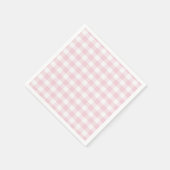 Weiches Rosa und weißes Gingham Serviette (Ecke)