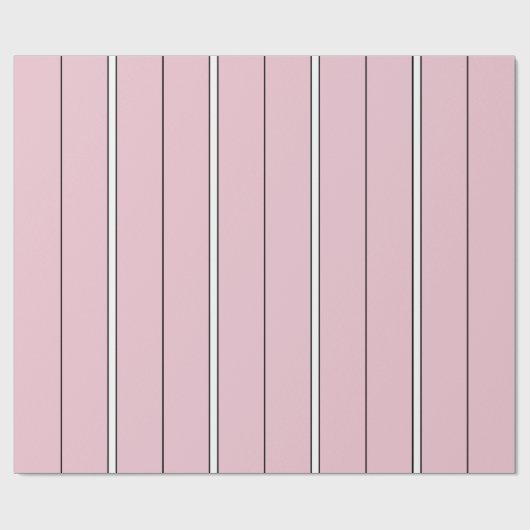 Weiches Rosa Vertikalstreifenmuster Minimal Geschenkpapier (Flach)