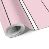 Weiches Rosa Vertikalstreifenmuster Minimal Geschenkpapier (Rolleneckpunkt)