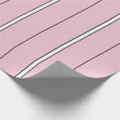 Weiches Rosa Vertikalstreifenmuster Minimal Geschenkpapier (Ecke)