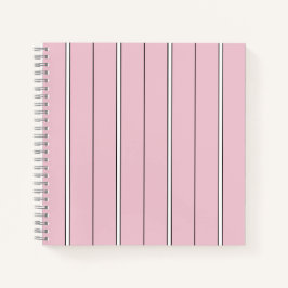 Weiches Rosa Vertikalstreifenmuster Minimal Notizblock