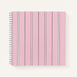 Weiches Rosa Vertikalstreifenmuster Minimal Notizblock