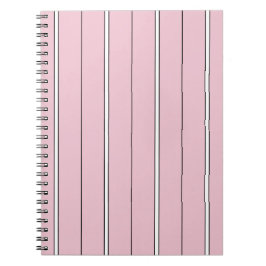 Weiches Rosa Vertikalstreifenmuster Minimal Notizblock