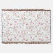 Weiches rosa Watercolor-Blumen-Muster Decke (Vorderseite)