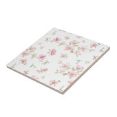 Weiches rosa Watercolor-Blumen-Muster Fliese (Seite)