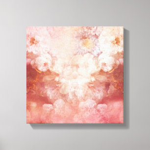 Weiches Rosé-Blumen-Watercolor-Leinwandbild Leinwanddruck