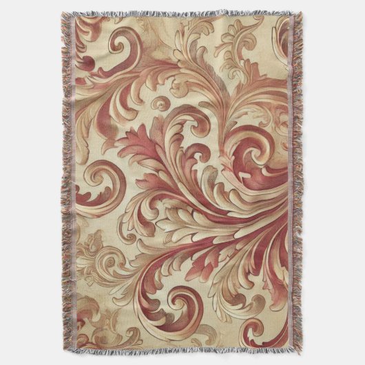 Weiches Rot- und Goldschattel Decke (Vorderseite Vertikal)