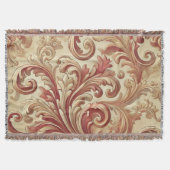 Weiches Rot- und Goldschattel Decke (Vorderseite)