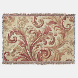 Weiches Rot- und Goldschattel Decke