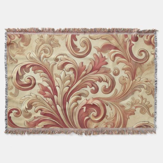Weiches Rot- und Goldschattel Decke (Vorderseite)
