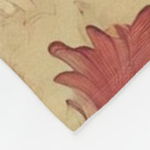 Weiches Rot- und Goldschattel Fleecedecke (Ecke)