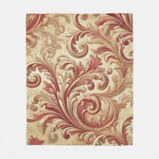 Weiches Rot- und Goldschattel Fleecedecke