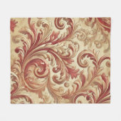 Weiches Rot- und Goldschattel Fleecedecke (Vorderseite (Horizontal))