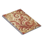 Weiches Rot- und Goldschattel Notizblock (Rechte Seite)