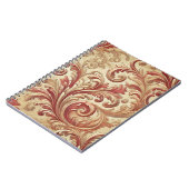 Weiches Rot- und Goldschattel Notizblock (Linke Seite)