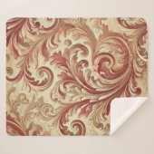 Weiches Rot- und Goldschattel Sherpadecke (Vorderseite (Horizontal))