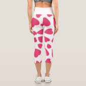 Weiches Rotes Herz Capri Leggings (Rückseite)
