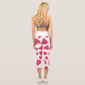 Weiches Rotes Herz Capri Leggings (Rückseite)