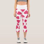 Weiches Rotes Herz Capri Leggings (Vorderseite)