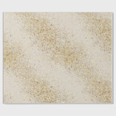Weiches Sand Beige Creme Glitter Muster Geschenkpapier (Flach)