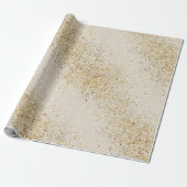 Weiches Sand Beige Creme Glitter Muster Geschenkpapier (Ungerollt)