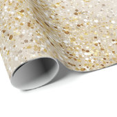 Weiches Sand Beige Creme Glitter Muster Geschenkpapier (Rolleneckpunkt)