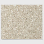 Weiches Sand Beige Creme Glitter Muster Geschenkpapier (Flach)