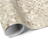 Weiches Sand Beige Creme Glitter Muster Geschenkpapier (Rolleneckpunkt)