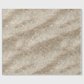 Weiches Sand Beige Creme Glitter Muster Geschenkpapier (Flach)