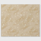 Weiches Sand Beige Creme Glitter Muster Geschenkpapier (Flach)