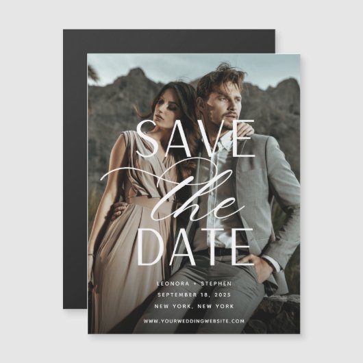 Weiches Skript Vertikales Foto Speichern des Datum Magnetkarte (Vorne/Hinten)